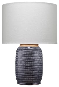 Ashley Home Accents Ceramic Glazed Graham Table Lamp, Navy