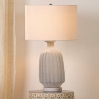 Ashley Home Accents Frosted Glass Table Lamp, Gray