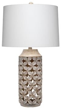 Ashley Home Accents Three Way Flora Table Lamp, White