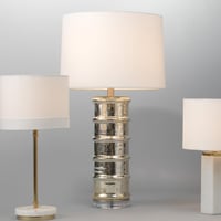 Ashley Home Accents Three Way Irene Table Lamp, Silver
