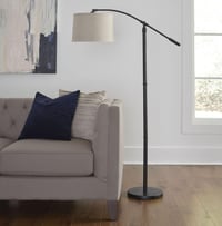 Ashley Exalted Living Tall Arm Floor Lamp, Brown