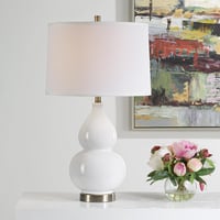 Ashley Exalted Living Illuminate Table Lamp, White