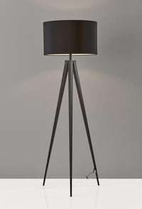 Ashley Adesso Director Tall Floor Lamp, Black