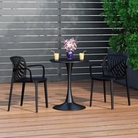 Ashley Westin Furniture Haven Solid Outdoor Dining Table and 2 Chairs, Black