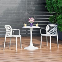 Ashley Westin Furniture Haven Solid Outdoor Dining Table and 2 Chairs, White