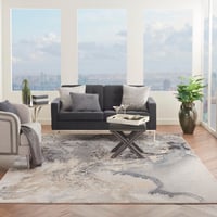Ashley Nourison Home Maxell 7' x 10' Grey Modern Indoor Rug, Gray