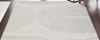 Ashley Terra by Obeetee Tonal 7'9" x 9'9" Area Rug, Ivory/Gray