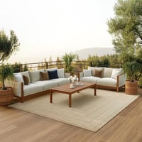 Ashley Nourison Home Tulum Geometric 9' x 12' Area Rug, Taupe/Gray