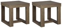 Ashley Cariton 2 End Tables, Gray