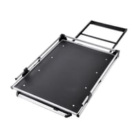 KFFKFF Sliding Truck Bed Organizer  75 x 48-Inch Heavy-Duty Storage Drawer with 1000 lbs Capacity  Includes 6 Adjustable Securing Rings and 2-Position Slide-Out Tray for Pickup Trucks  Black