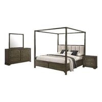 Coaster Gran Park 4-Piece Modern Wood California King Bedroom Set Dark Cocoa