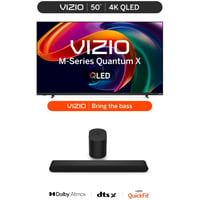 VIZIO 50” M-Series Quantum 4K QLED Smart TV and VIZIO 2.1 Soundbar SE with Dolby Atmos
