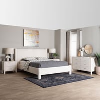 Baxton Studio Laria Modern Bedroom Set 4-Piece King White
