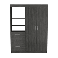 59 Gray Three Drawer Combo Dresser