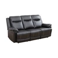 Aukfa 3 Seater Recliner Sofa Chair with Cupholder for Living Room  Home Theater Seating  Black