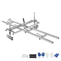 KFFKFF Portable Milling System with Chainsaw and Rail Guide 14 -36 Guide Bar 9ft Aluminum Rail for Saw Milling Ideal for Woodworking and Carpentry