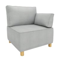 Chromcraft Mckenzie Modular Sectional Sofa Single Arm Seat Chair Textured Gray Fabric Indoor Furniture for Living Room 1 Piece