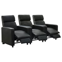 Coaster Fine Furniture Toohey Upholstered Tufted Recliner Living Room Set Black