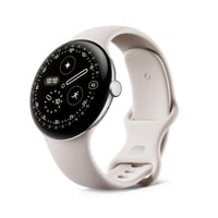 Google Pixel Watch 4 (45mm) - Android Smartwatch with Domed Display  Comprehensive Health and Fitness Tracking  and Help from Gemini - Polished Silver Aluminum Case - Porcelain Active Band - Wi-Fi