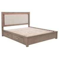 Coaster Fine Furniture Kenora 56-inch Eastern King LED Storage Bed Barley Brown