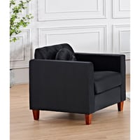 Uspridefurniture Gerame 32   Wide Tufted Velvet Armchair -Black