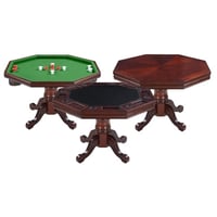 Blue Wave Products Hathaway Kingston Walnut 3-in-1 Poker Table