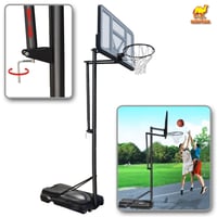 Sunny Outdoor Inc Sunny Portable Basketball Hoop & Goal Height Adjustable Basketball System Stand with base & Wheels for Adult Youth Kids Indoor Outdoor Use