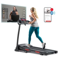 Sunny Health & Fitness Incline Foldable Treadmill w Shock Absorption w Free SunnyFit® App Membership - SF-T4400SMART