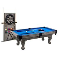 Barrington Billiards 7.5 ft Pool Table Set with Cue Rack & Dartboard  Blue