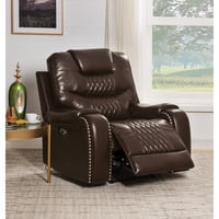 Acme Furniture Recliner (Power Motion)  Brown PU