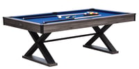 Barrington Billiards Felix 7.25 ft Pool Table with 2 Cue Sticks & Complete Accessory Set  Blue