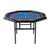 Barrington Billiards 48-in Poker Table with Folding Legs and Drink Holders for 8 Players Perfect for Game Rooms by Barrington
