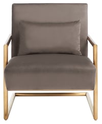 SAFAVIEH Konomi Modern Style Arm Chairs  Dark Taupe (26.8 in. W x 31.7 in. D x 32.3 in. H)