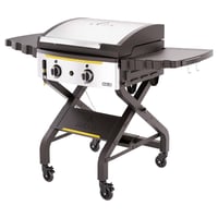 HALO Elite2B 2-Burner Outdoor Propane Gas Griddle with Lid and Rear Grease System