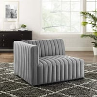 Modway Conjure Channel Tufted Upholstered Fabric Left-Arm Chair Multiple Colors