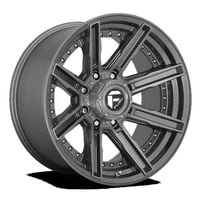 Fuel 1PC Aluminum Rim D710 ROGUE PLATINUM 20X9in Brushed Gunmetal Tinted Clear Finish D71020907550