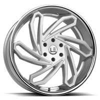 LUXXX LE LUXLE10 SSL 24X10 5X115 +18 73.1 Brushed Face Milled Stainless Steel Lip