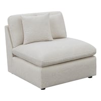 Coaster Fine Furniture Hobson Upholstered Armless Chair Ivory
