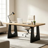 AsterOutdoor 70.86  Executive Desk  Modern Computer Desk with Storage for Home Office