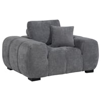 Coaster Fine Furniture Octavia Upholstered Track Arm Accent Chair Charcoal Grey