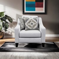 Leovanni Furniture of America Gwen Transitional Fabric Indoor Sloped Arm Chair Off-White