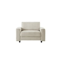 AC Pacific Modern Contemporary Upholstered Corduroy Plush Tufted Chair Beige