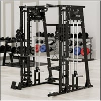 Smith Machine with Cable Crossover System Multi-function Squat Rack Power Cage for Home Gym Power Rack and Packages