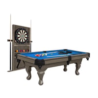 Barrington Billiards 7.5 ft Pool Table Set with Cue Rack & Dartboard Blue