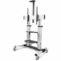 StarTech.com Rolling TV Cart/Stand On Wheels  For 60-100inch Flat Screens and 220lb  Height Adjustable Mobile Trolley Mount/Portable Stand