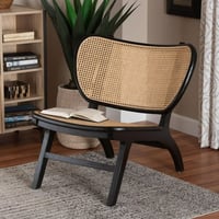 Baxton Studio bali & pari Brisbane Boho Accent Chair  Black