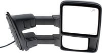 KOOL-VUE Kool Vue Towing Mirror Compatible With 2011-2016 Ford F-250 Super Duty F-350 Right Passenger Side Heated w/ Blind Spot Corner Glass In-housing Signal Light 1 Chrome and Paintable Cap