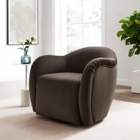 Modway Compose Swivel Armchair in Chocolate Brown
