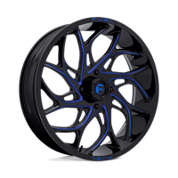 Fuel UTV Fuel D778 Runner Utv 24X7 4X137 13Et 132Cb Gloss Black Milled Candy Blue Wheel