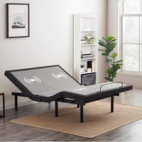 Virtu Nestl Adjustable Massaging Bed Frame King Adjustable Bed Mattress Electric Adjustable Bed Base with Wireless Remote USB Ports LED Light